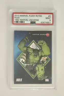 HULK 2013 Marvel Fleer Retro 1992 Marvel Universe PSA 9 POP 1 None Higher - Image 1