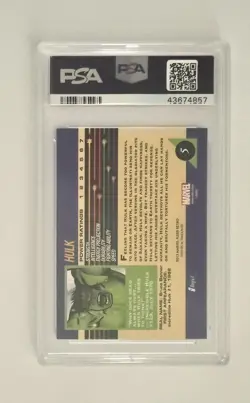 HULK 2013 Marvel Fleer Retro 1992 Marvel Universe PSA 9 POP 1 None Higher - Image 2