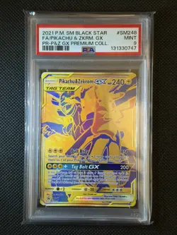2021 POKEMON SM BLACK STAR PROMO #SM248 FULL ART/PIKACHU & ZEKROM GX PSA 9 - Image 4