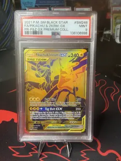 Pokemon Pikachu & Zekrom GX SM Black Star Promo Holo TAG TEAM PSA 9 #SM248 - Image 1