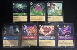 Disney Lorcana Hercules Theme 7 Card Lot Hades/Megara/Pain/Performance Review - Image 1
