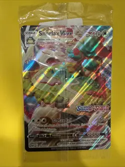 Snorlax VMAX Pokemon Sword & Shield 142/202 Jumbo Card Sealed GameStop Promo - Image 1