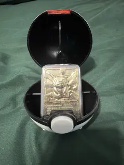 PIKACHU Pokemon 23K Gold Plated Trading Card 1999 Burger King Limited Edition - Image 1