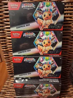 Pokemon TCG Prismatic Evolutions Surprise Box BRAND NEW FACTORY SEALED 4x - Image 1