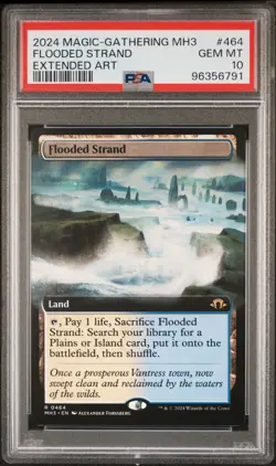 MTG Flooded Strand Extended Art Modern Horizons 3 (MH3) #464 PSA 10 Gem Mint - Image 1