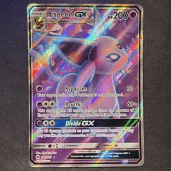 Pokemon Espeon GX 140/149 SM Base Ultra Rare Full Art Holo 200 HP EN 2017 - Image 1