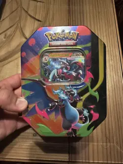 SEALED Mega Charizard X ex Tin Pokemon TCG Mega Evolution Phantasmal Flames - Image 1