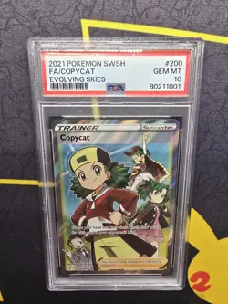 2021 Pokemon Evolving Skies Ultra Rare Copycat 200/203 PSA 10 - Image 3