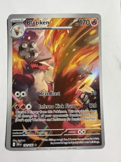 Pokemon Destined Rivals Blaziken IR Illustration Rare 192/182 - Image 1