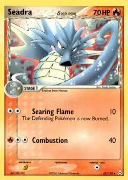 Seadra 52/110 Uncommon Holon Phantoms Pokemon Lightly Played - Image 1