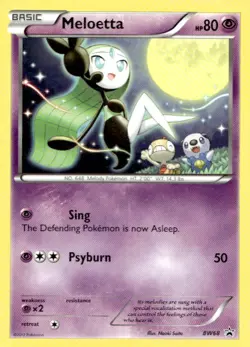 Meloetta BW68 Promo Black And White Promo Pokemon Lightly Played - Image 1