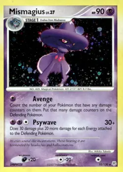 Mismagius 10/130 Holo Rare Diamond & Pearl Pokemon Lightly Played - Image 1