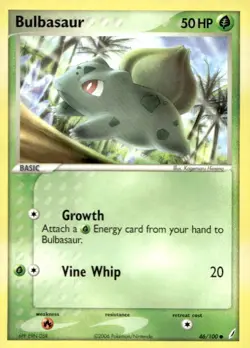 Bulbasaur 46/100 Common Crystal Guardians Pokemon Lightly Played - Image 1