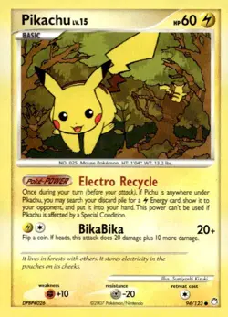 Pikachu 94/123 Common Mysterious Treasures Pokemon Lightly Played - Image 1