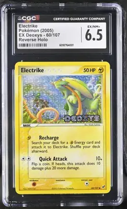 CGC 6.5 ELECTRIKE 60 DUSKULL 58 EX DEOXYS REVERSE HOLO POKEMON - Image 2