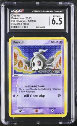 CGC 6.5 ELECTRIKE 60 DUSKULL 58 EX DEOXYS REVERSE HOLO POKEMON - Image 4