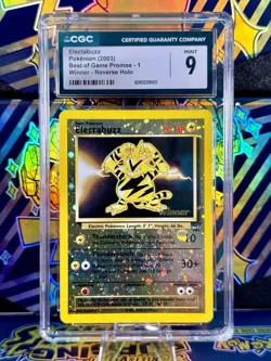 Pokemon Electabuzz Best of Game Promos Reverse Holo Winner Promo CGC 9 2003 - Image 1