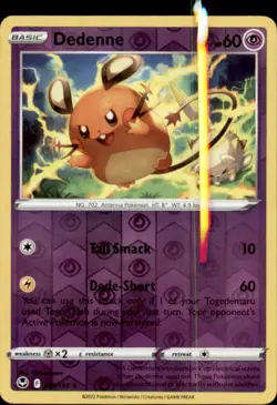 DEDENNE 085/195 UNCOMMON SILVER TEMPEST POKEMON REVERSE HOLO NEAR MINT - Image 1
