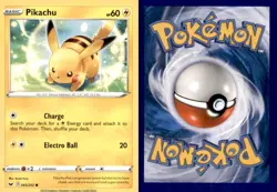 PIKACHU 065/202 COMMON SWORD & SHIELD POKEMON NEAR MINT - Image 3