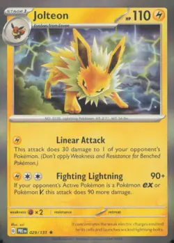 JOLTEON 029/131 HOLO RARE PRISMATIC EVOLUTIONS POKEMON NEAR MINT - Image 1