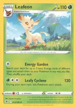 LEAFEON 013/189 RARE ASTRAL RADIANCE POKEMON NEAR MINT - Image 1