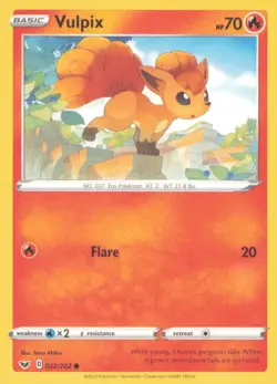 VULPIX 022/202 COMMON SWORD & SHIELD POKEMON NEAR MINT - Image 1