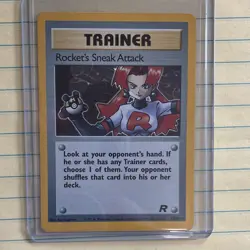 Pokemon TCG Rocket's Sneak Attack 16/82 Team Rocket Holo Rare Unlimited 2000 - Image 1