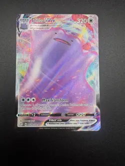 Pokemon TCG Ditto VMAX 051/072 Shining Fates Holo English Ultra Rare Signed - Image 1