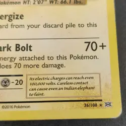 Raichu 36/108 XY Evolutions Non-Holo Theme Deck Rare Pokemon - Image 4