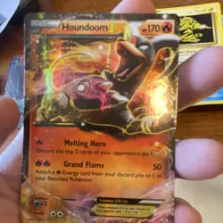 Pokemon Houndoom EX Ultra Rare Holo 21/162 Breakthrough Basic 170 HP Grand Flame - Image 1