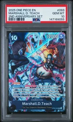 ONE PIECE ENGLISH VERSION 2ND ANNIVERSARY SET #093 MARSHALL D. TEACH PSA 10 - Image 1