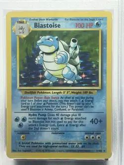 Pokemon TCG Blastoise 2/102 Base Set Holo Rare PSA 5 - Image 2