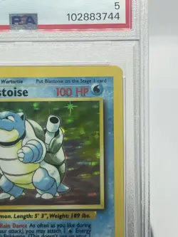 Pokemon TCG Blastoise 2/102 Base Set Holo Rare PSA 5 - Image 4