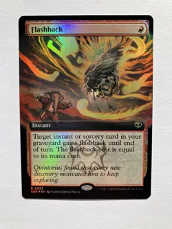 Flashback ~ Extended Art Foil ~ Secrets of Strixhaven ~ Mtg - Image 1