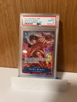 PSA 10 Monkey D. Luffy SR Alternate Art OP02-062 2022 ONE PIECE Card Japanese!! - Image 1