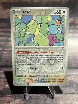 Ditto 132/165 Reverse Holo Sv: Scarlet & Violet 151 Pokemon Card - Image 1