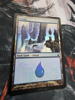 Island (292) FOIL Ravnica: City of Guilds NM Basic Land MAGIC CARD Dmg Creased - Image 3