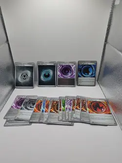 Pokemon TCG 20 Card Lot - Mixed Holo & Reverse Holo Foil Energy Cards - Shiny - Image 1