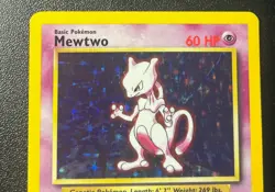 Mewtwo Holo Rare Base Set 10/102 Pokemon Card NM / MT - WOTC 1999 - Image 2