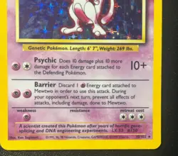 Mewtwo Holo Rare Base Set 10/102 Pokemon Card NM / MT - WOTC 1999 - Image 3