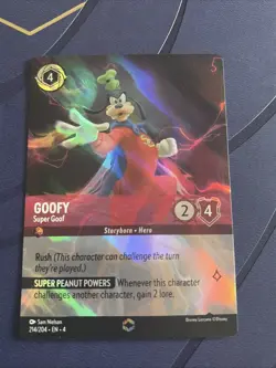 Disney Lorcana TCG Ursula's Return Goofy Super Goof Enchanted Card 214/204 - Image 1