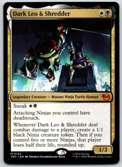 Dark Leo & Shredder 0142 Teenage Mutant Ninja Turtles Magic: The Gathering NM - Image 1