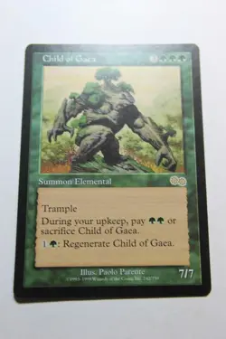 MTG Child of Gaea x1- -Urza's Saga-Lightly Played - Image 1