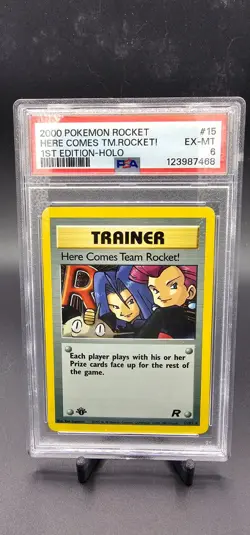 Here Comes Team Rocket! Holo 15/82 1st Edition Rocket Pokemon PSA 6 - Image 1