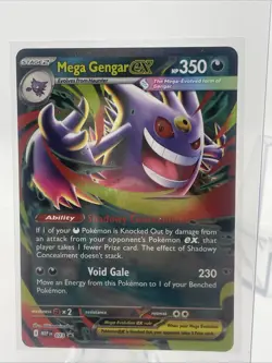 Pokemon TCG Mega Gengar EX Mega Evolution Promo 073 Black Star Nm - Image 1