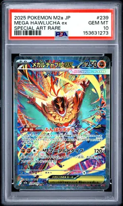 2025 POKEMON JAPANESE M2A-MEGA DREAM EX SPECIAL ART RARE MEGA HAWLUCHA EX PSA 10 - Image 1