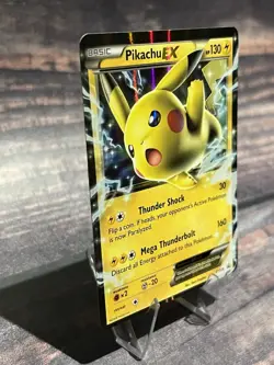 Pokemon Pikachu EX XY174 Black Star Promo Holo Rare XY Promo DMG - Image 2