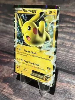 Pokemon Pikachu EX XY174 Black Star Promo Holo Rare XY Promo DMG - Image 3