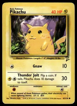 POKEMON PIKACHU BASE SET 2 87/130 C MP - Image 1
