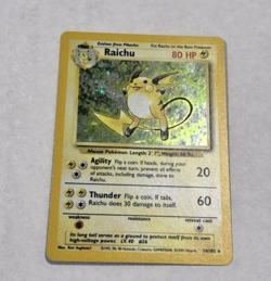 Pokemon Base Set Raichu Holo Rare 14/102 WOTC 1999 Near Mint NM - Image 3